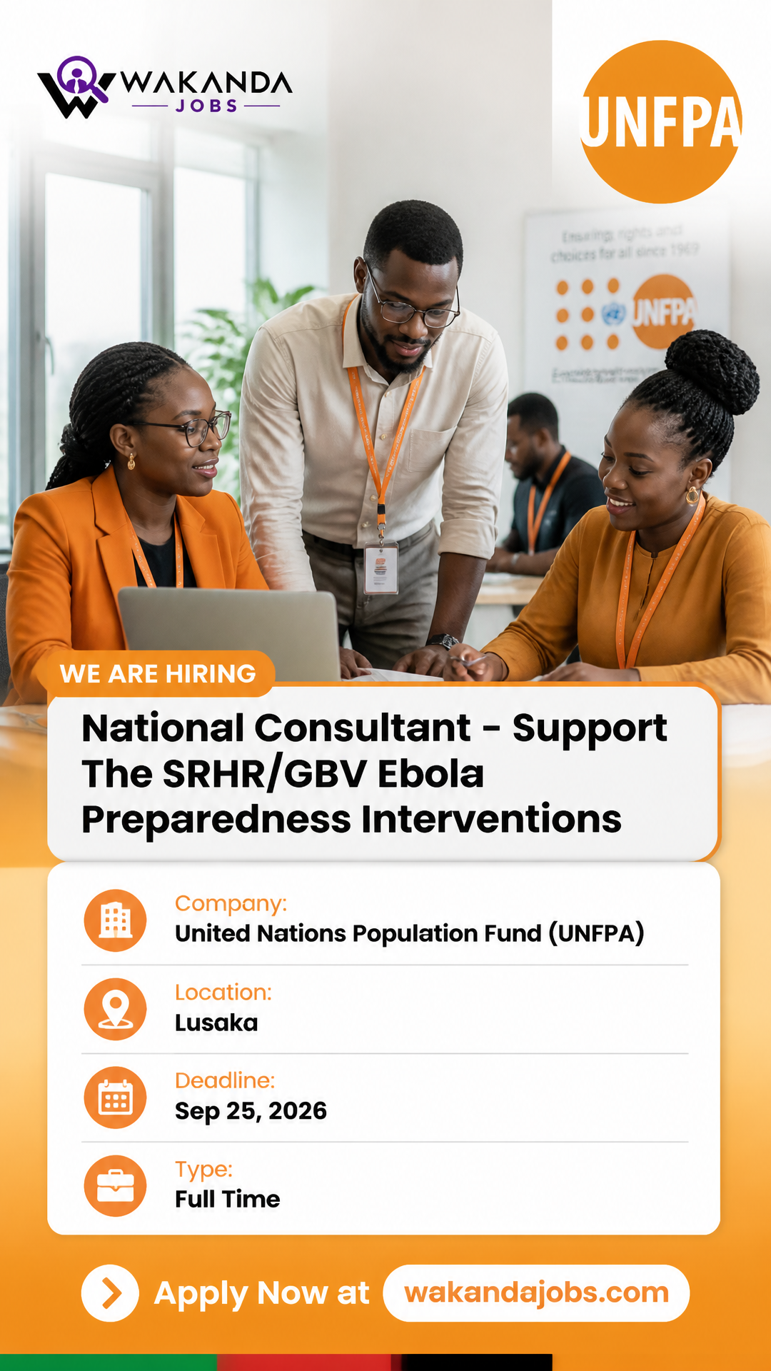 National Consultant – Support for SRHR/GBV Ebola Preparedness Interventions