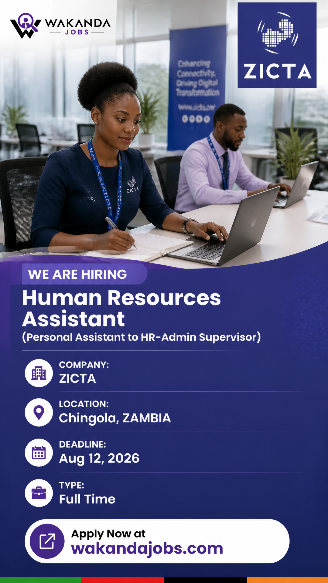 Human Resources Assistant (Personal Assistant to HR‑Admin Supervisor)